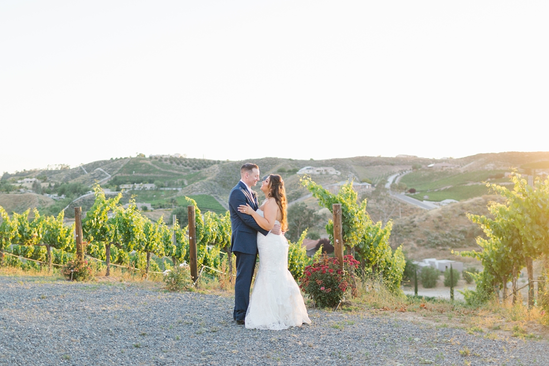 temecula winery wedding sunset photos