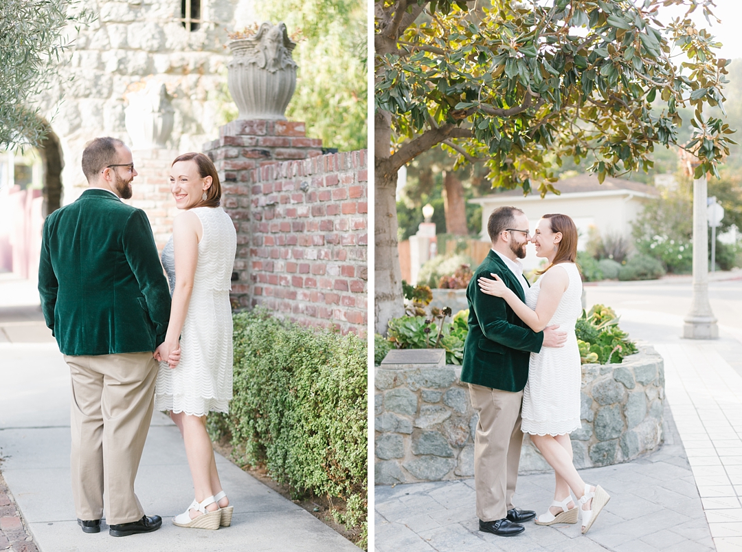 griffith park engagement session rachel and anthony at hollywood two stone gates
