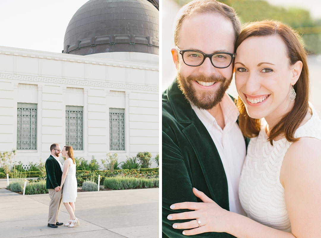 griffith park engagement session rachel and anthony at griffith observatory