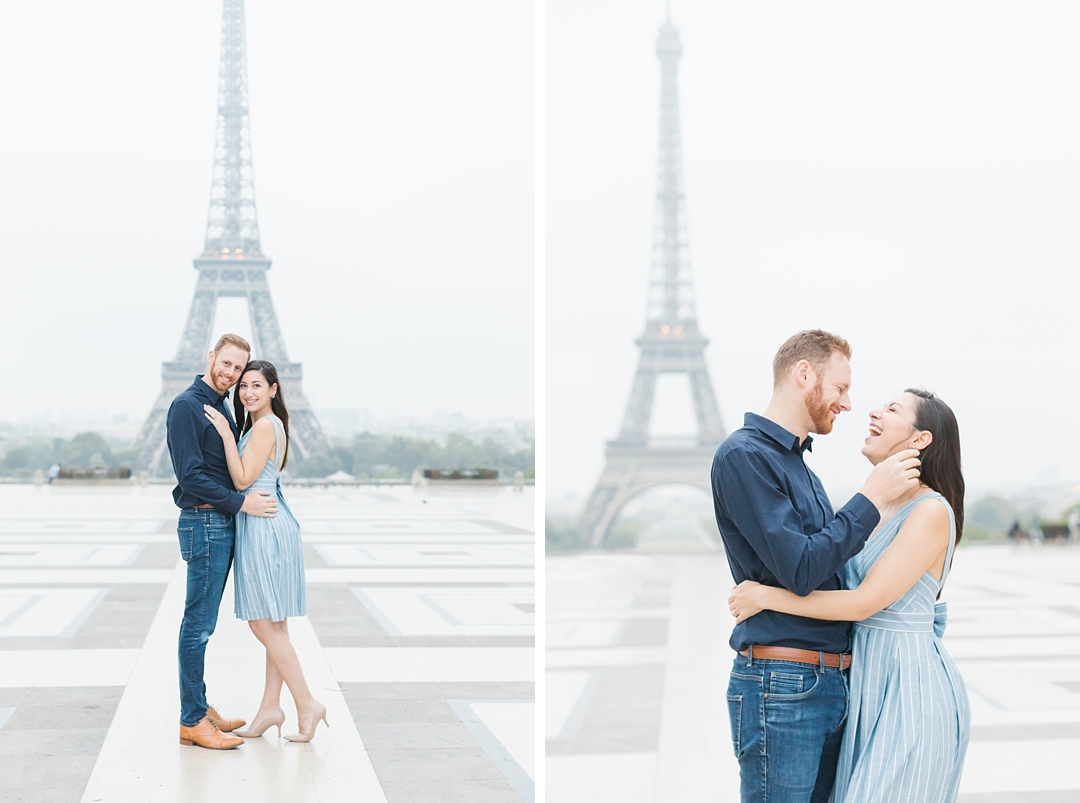 romantic paris anniversary photos at trocadero