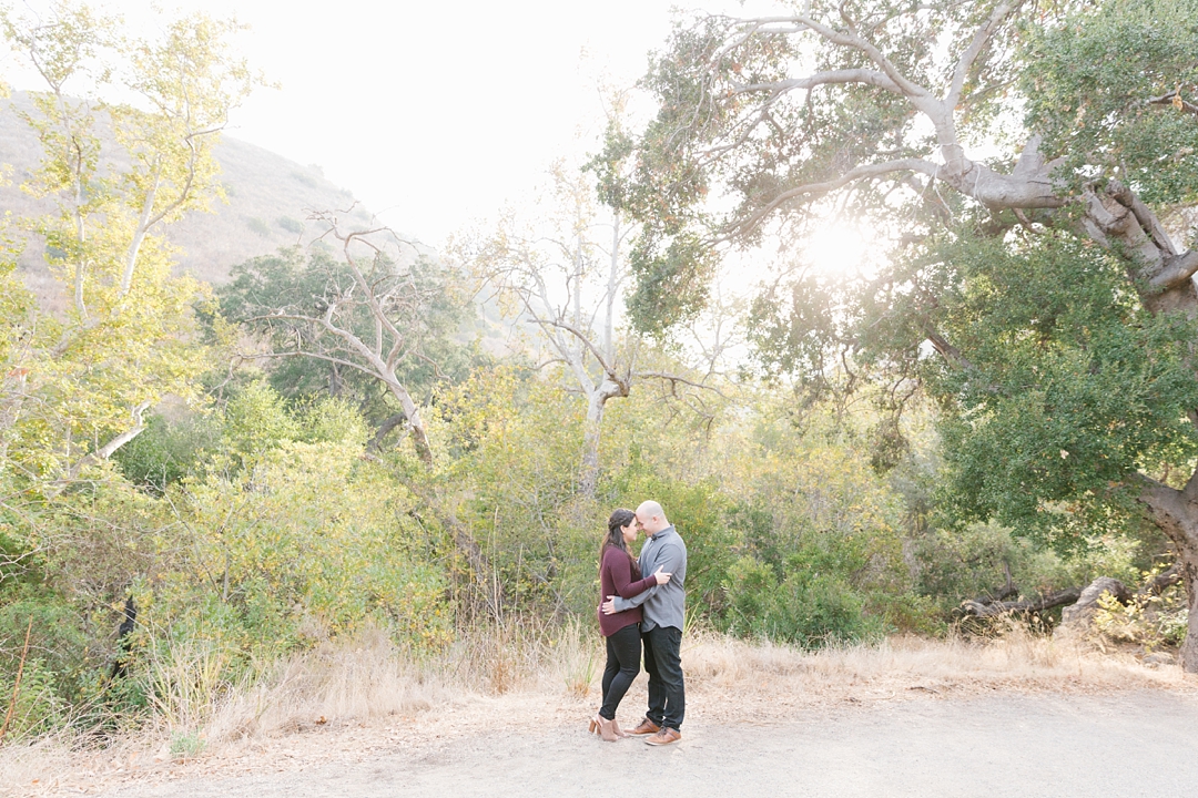 fall solstice canyon engagement session 