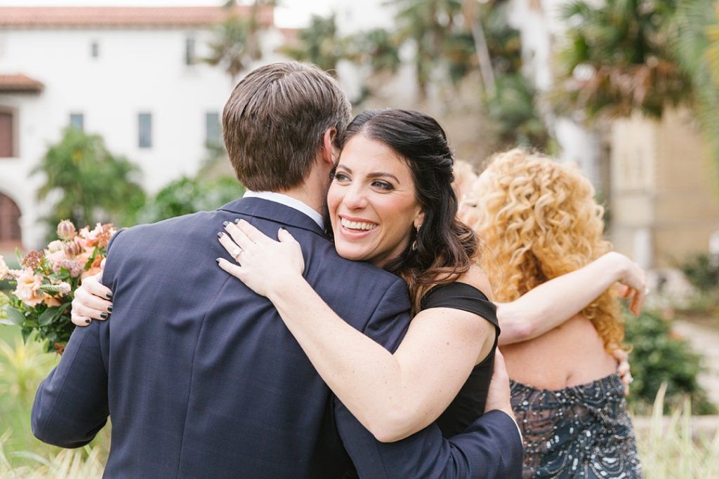friends and family enjoy intimate ceremony at the santa barbara courthouse