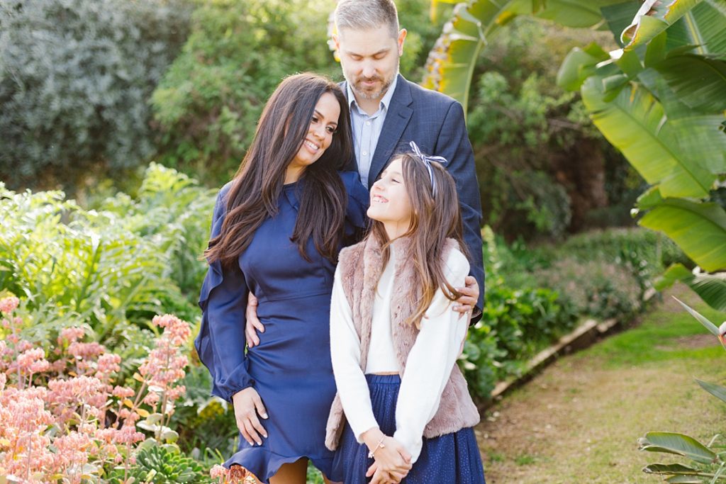 South Coast Botanic Garden family portraits with daughter