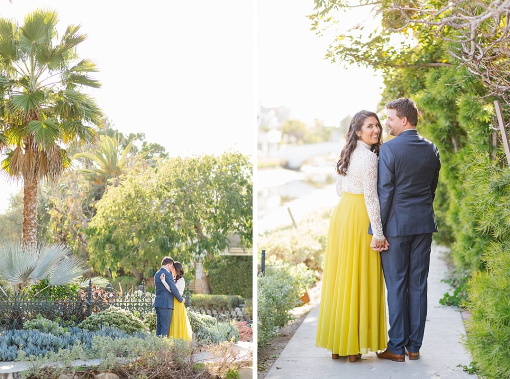 summery venice canals engagement session in los angeles
