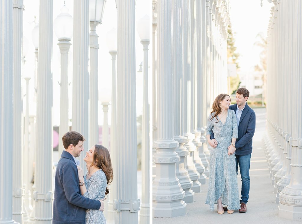 LACMA lamps engagement photos from a WeHo engagement session