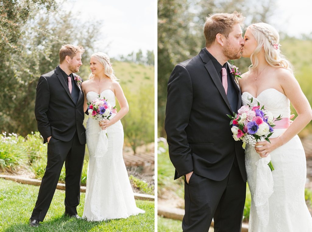 first look at intimate spring wedding in temecula