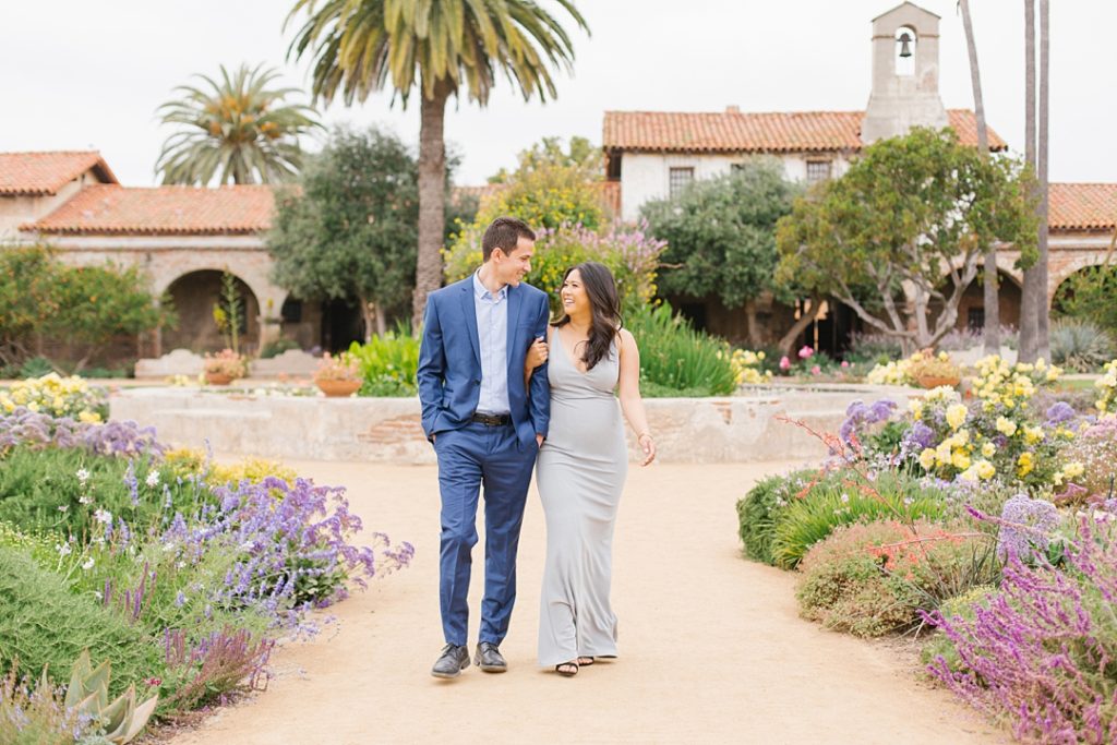 spring engagement session in Orange County