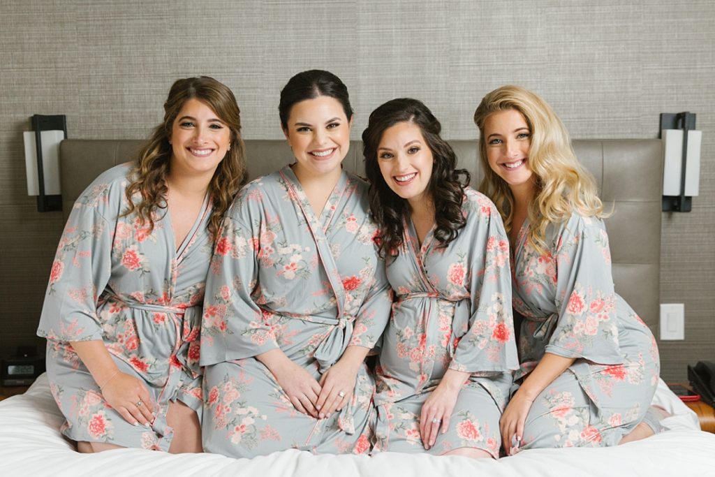floral bridesmaids robes