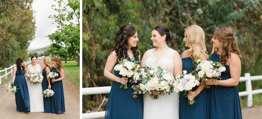navy bridesmaids dresses for southern California wedding