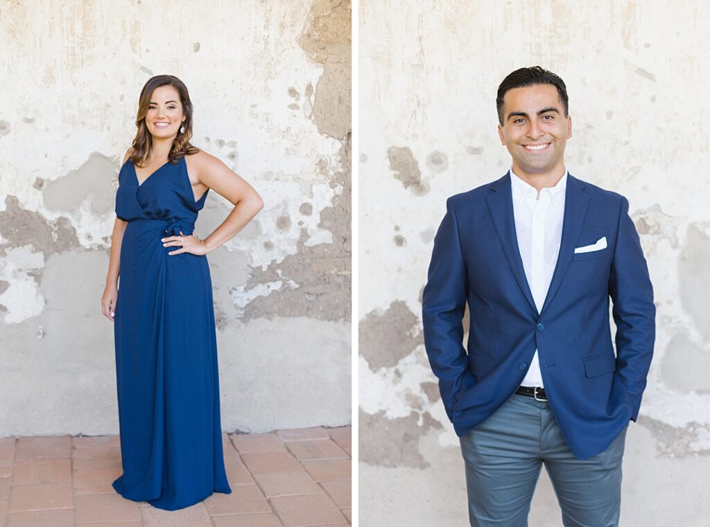 navy blue outfit ideas for SoCal engagement photos