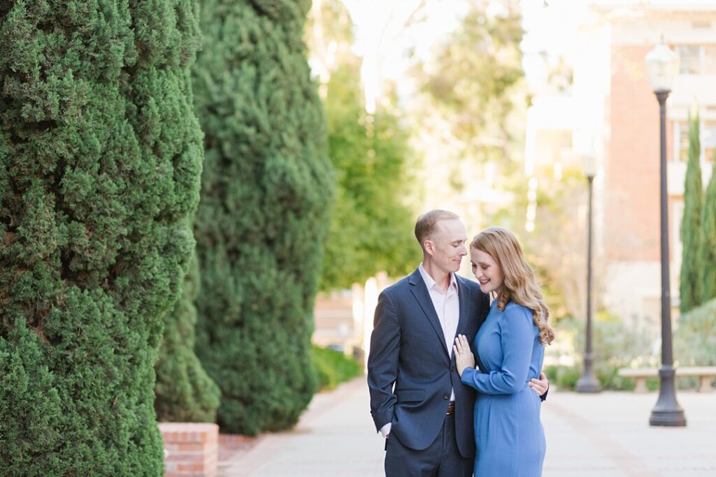 couple that met at UCLA returns for engagement photos