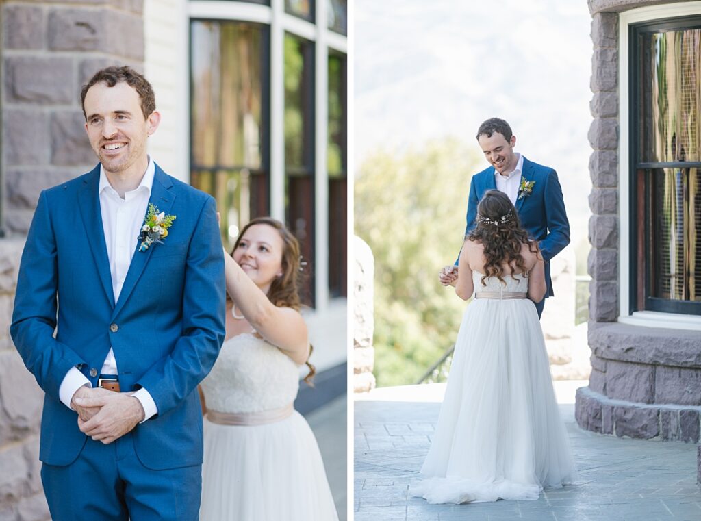 first look at Simi Valley wedding