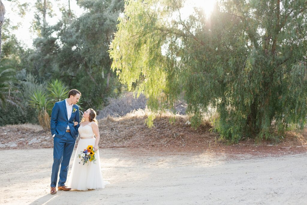 bride and groom photos at summer Newhall Mansion wedding