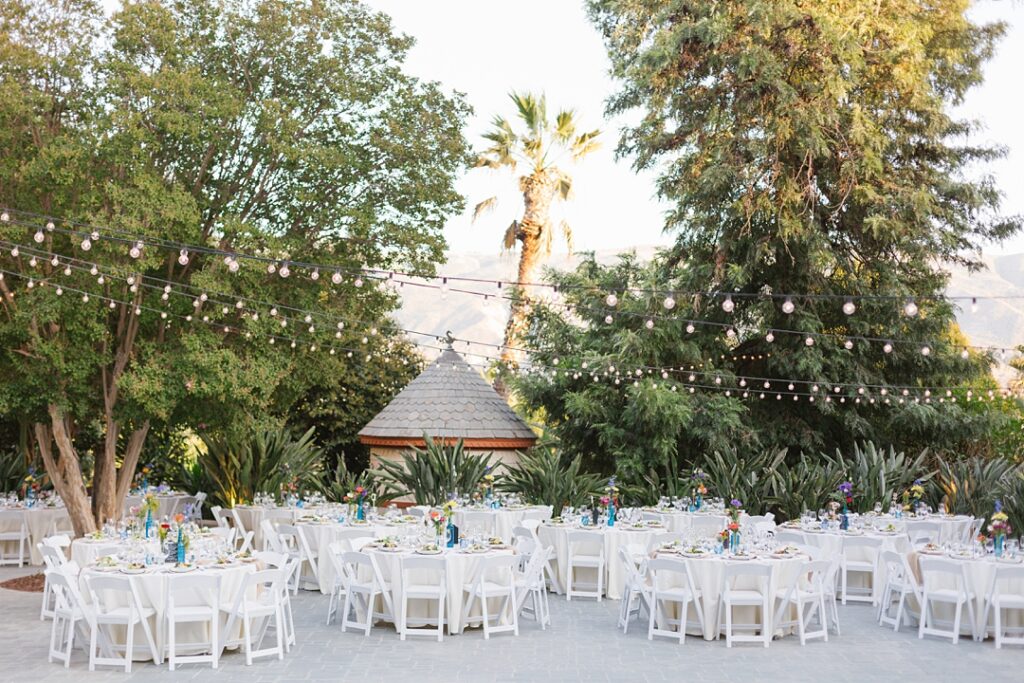 outdoor reception at Southern California wedding in Piru
