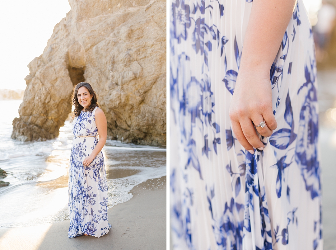 wardrobe inspiration for southern California beach engagement photos