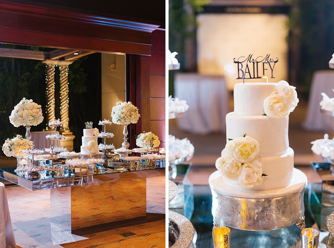 dessert table at Palos Verdes wedding