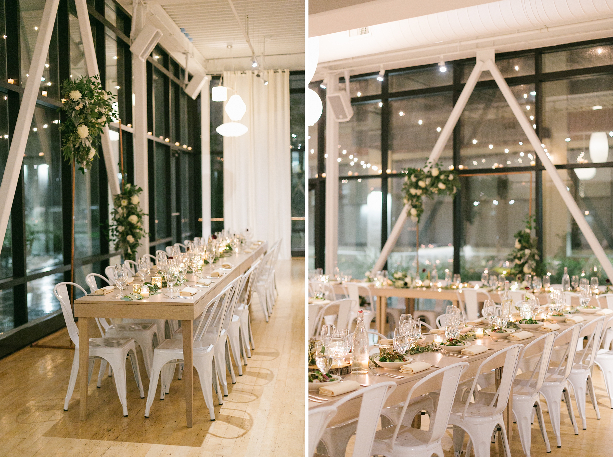 modern industrial reception at greenhouse loft in chicago