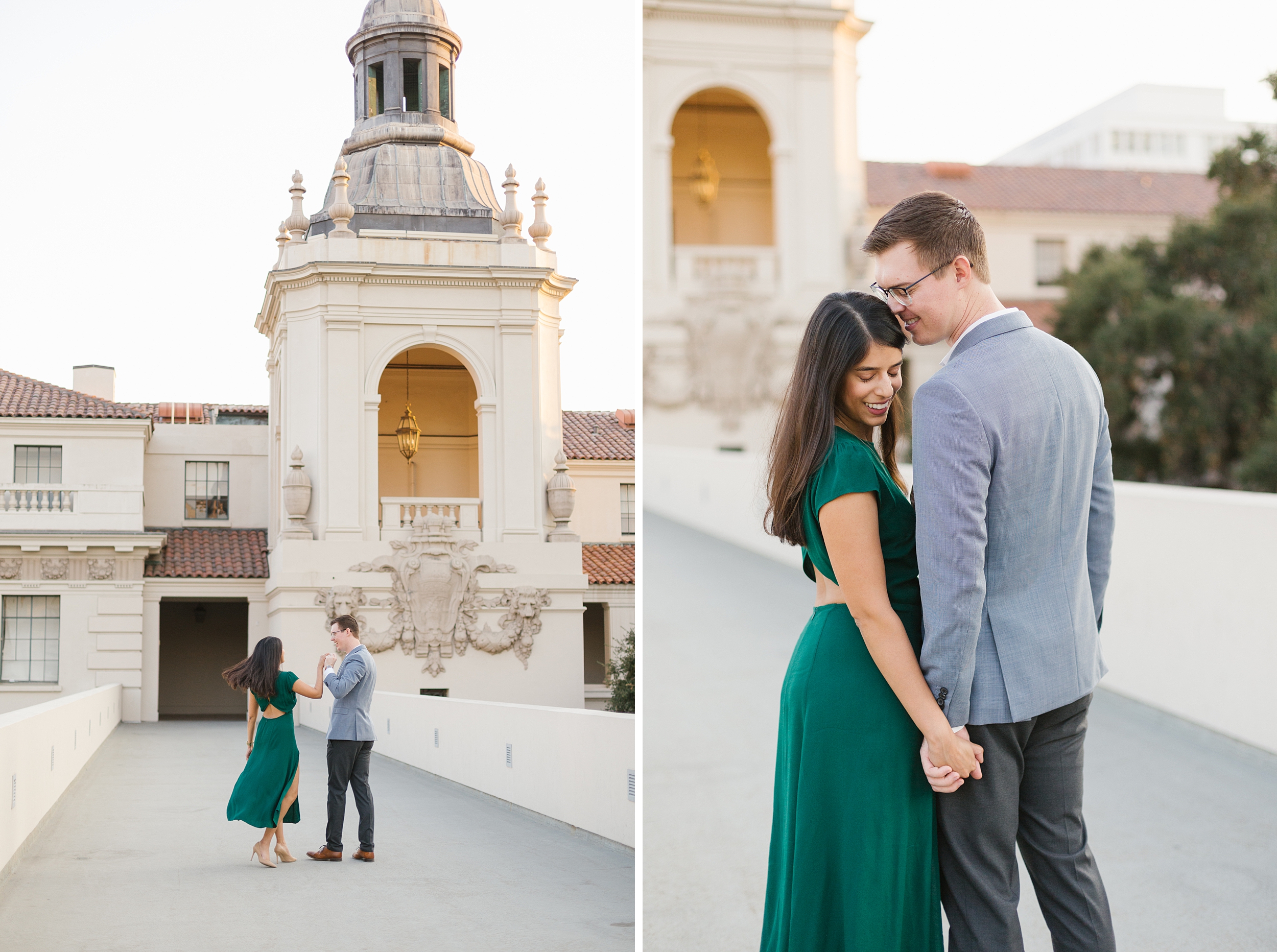 hollywood glam fall engagement photos in Los Angeles