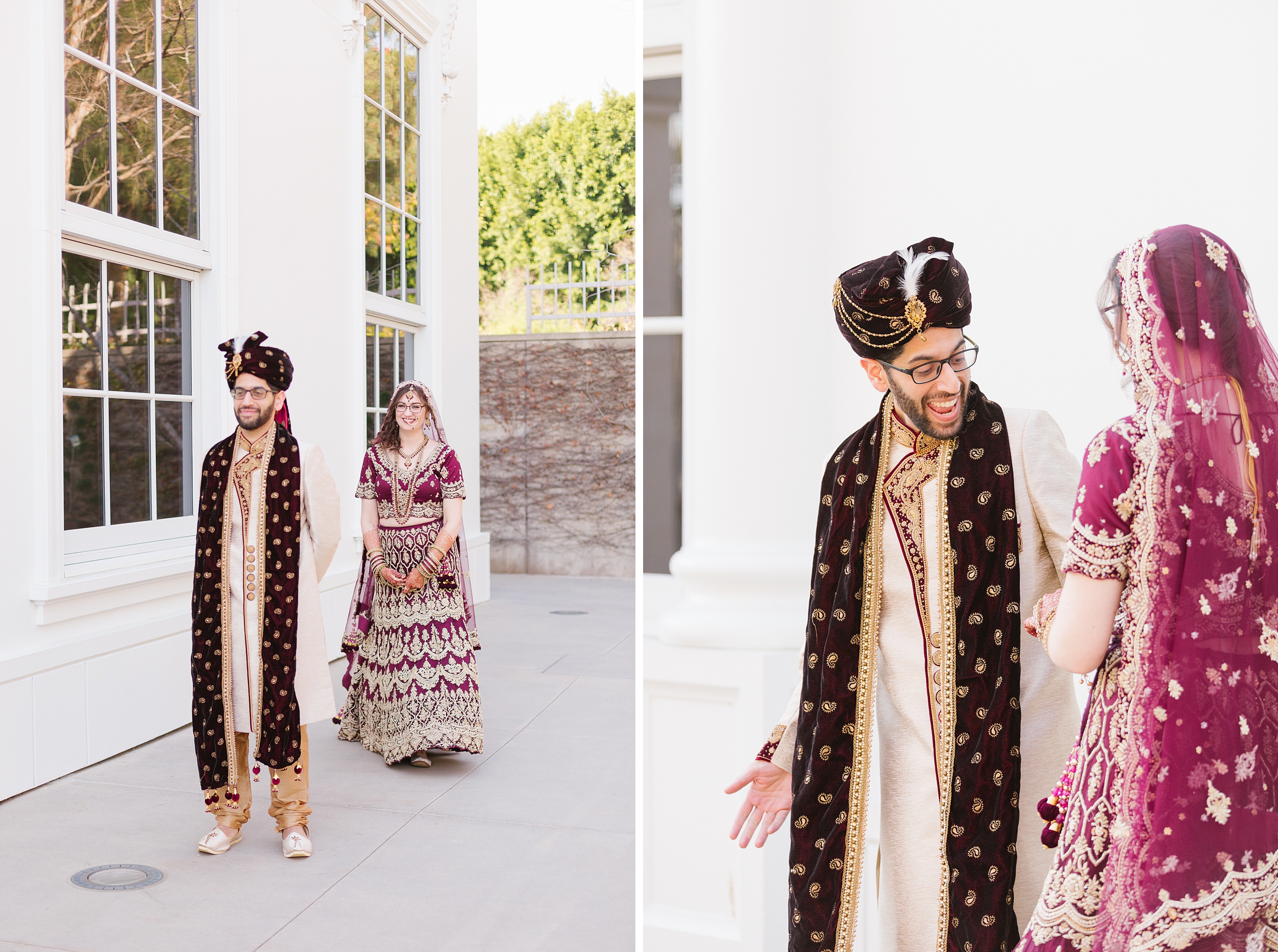 Indian wedding first look in Orange County