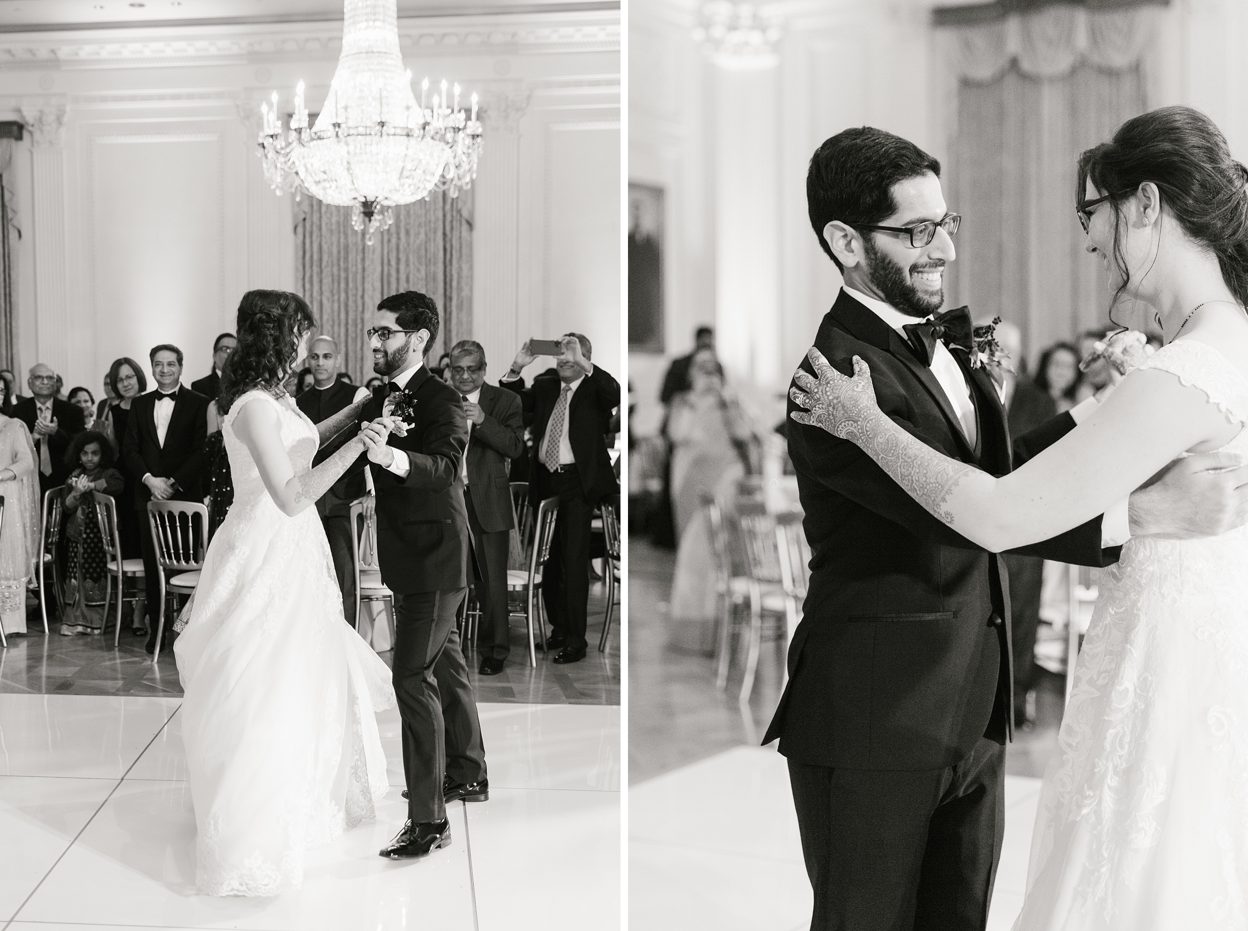 black and white timeless multicultural wedding photography