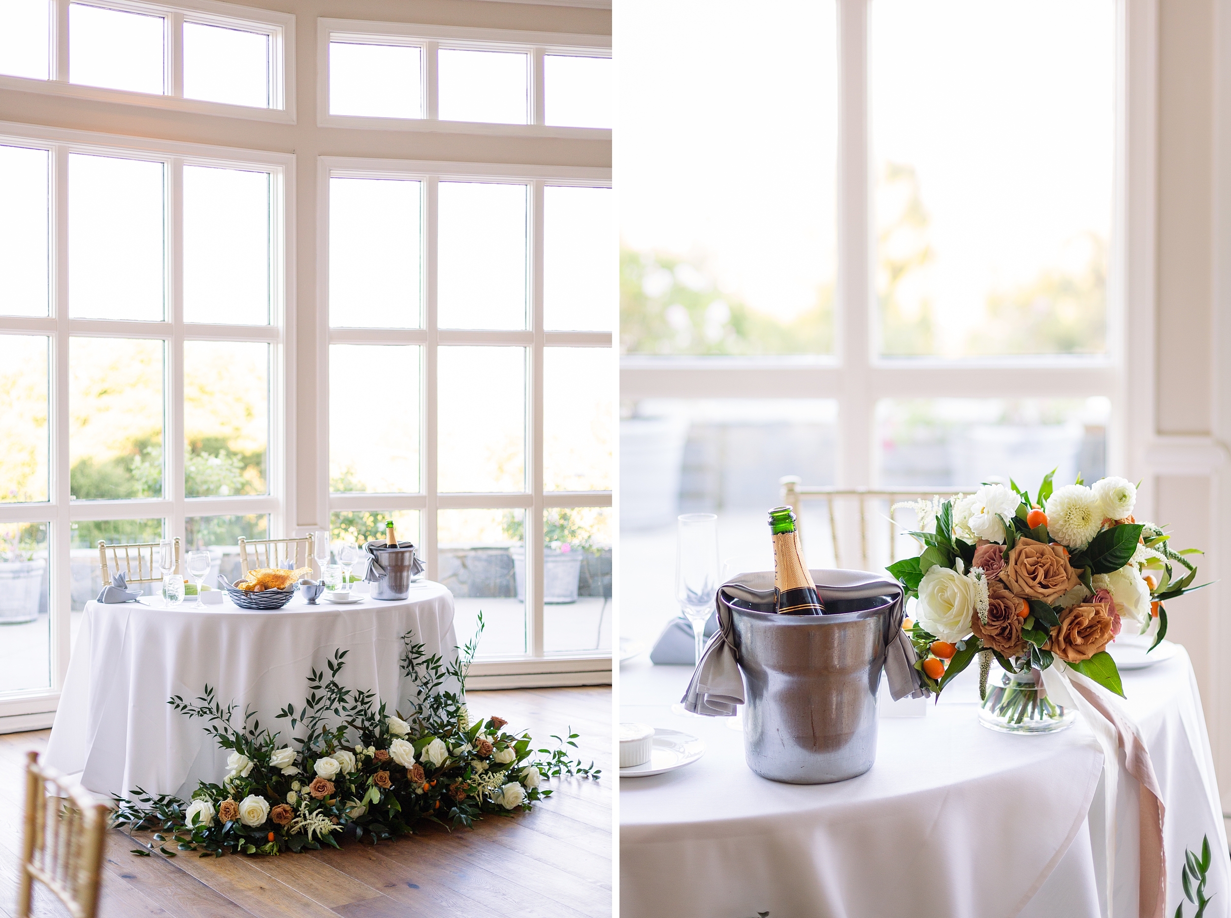 light and airy wedding reception in orange county, ca