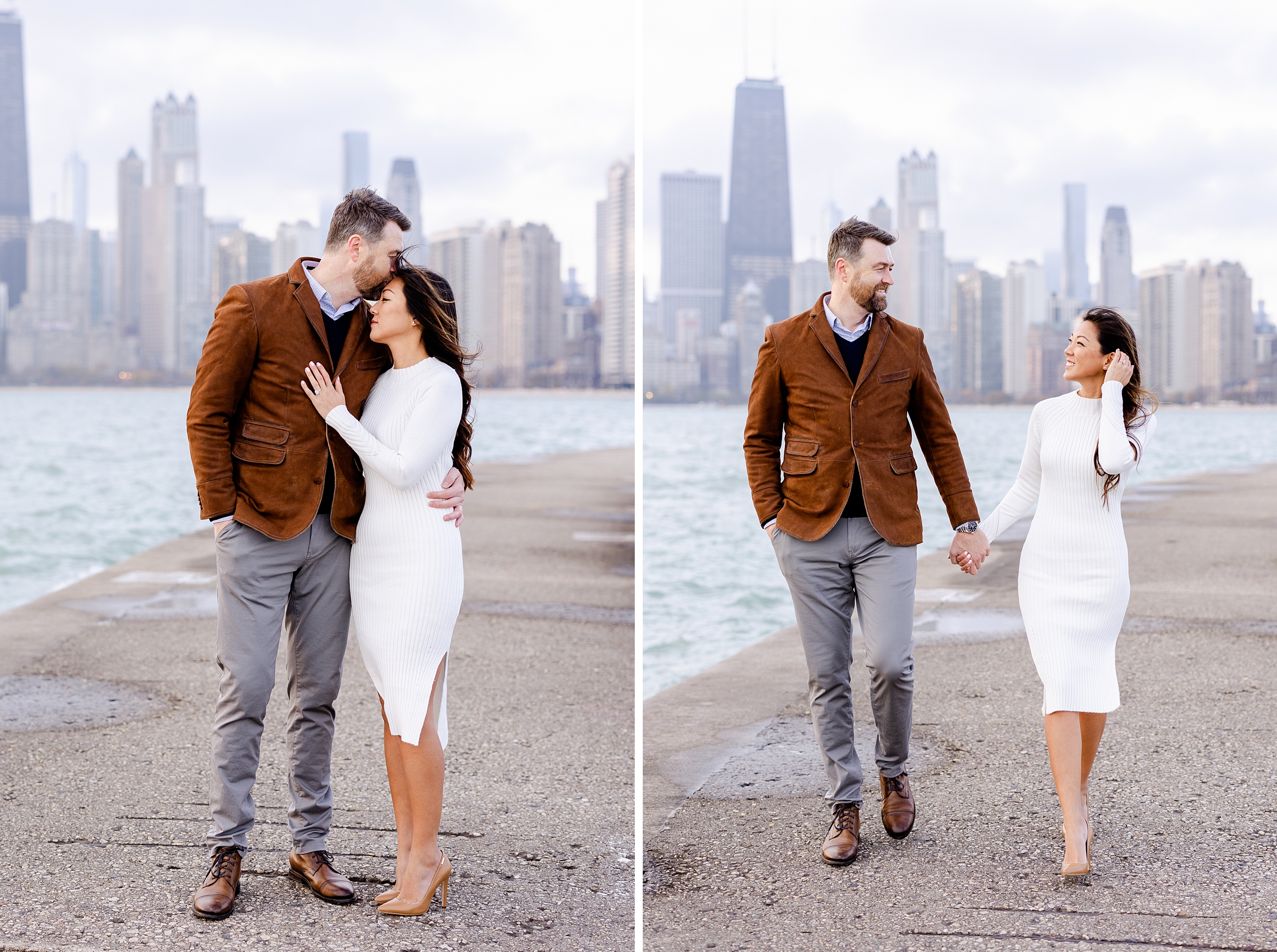 Chicago engagement at North Ave Beach