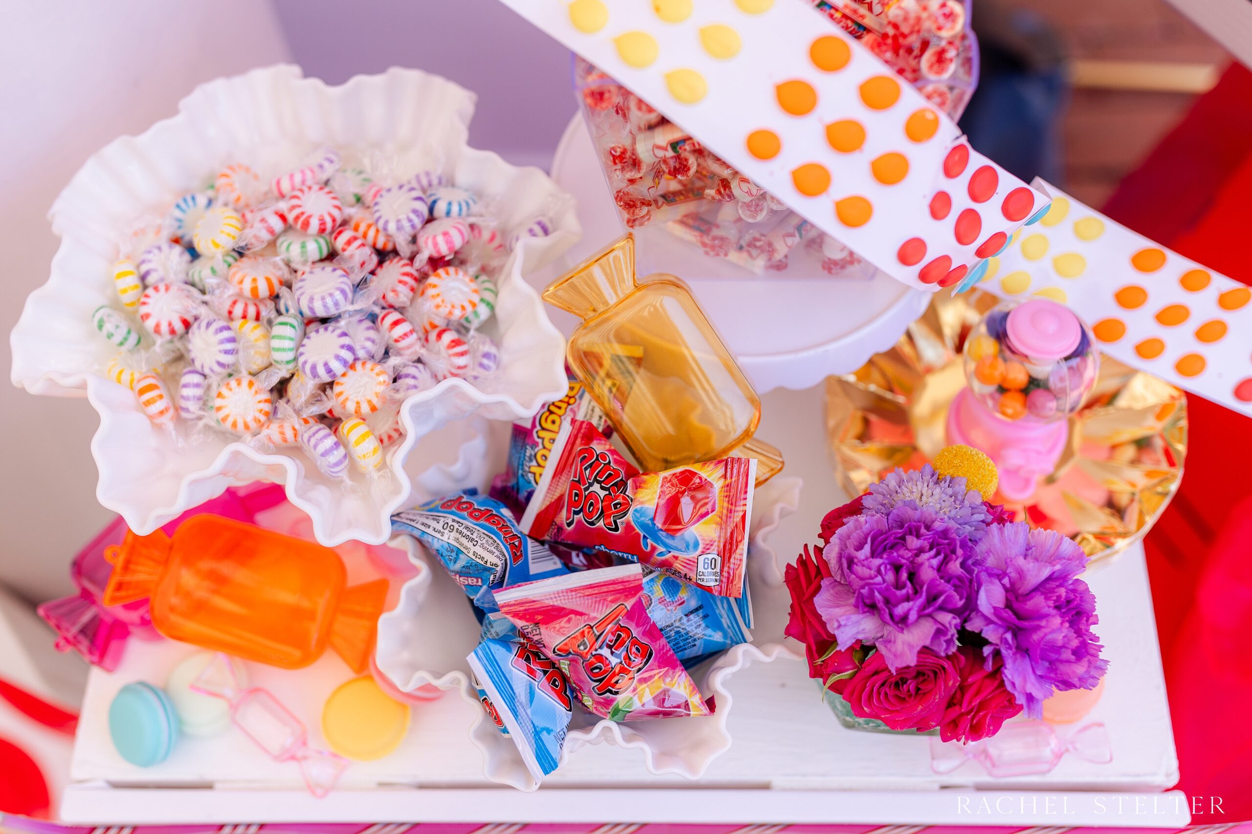 candy favors for luxury seventh birthday in Pacific Palisades