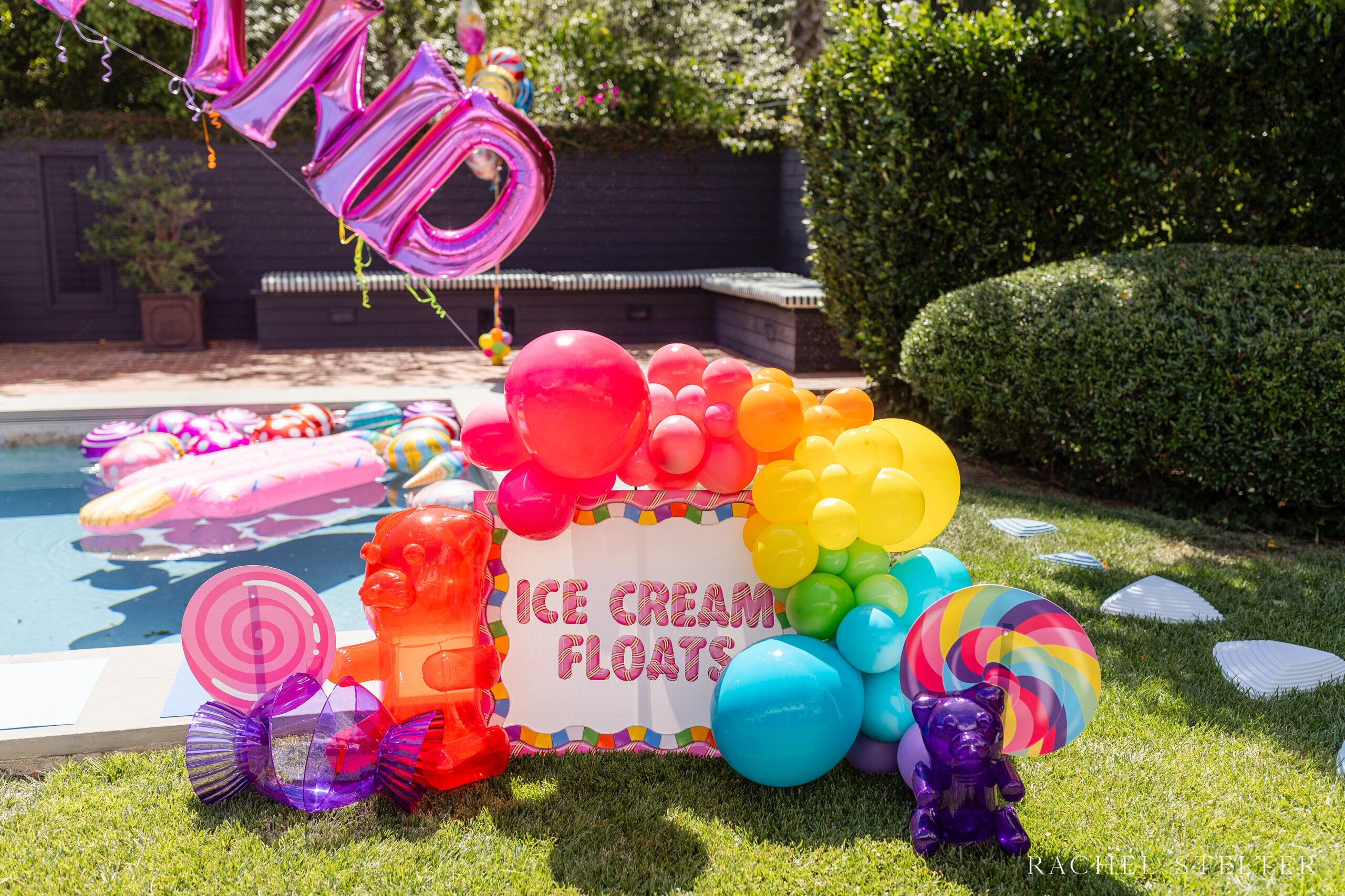 a candy themed birthday celebration in the Pacific Palisades