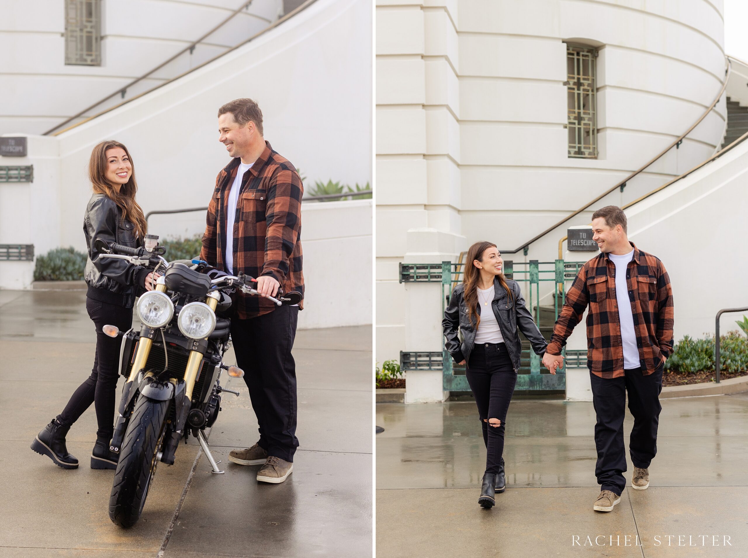 modern Los Angeles engagement session at Griffith Observatory